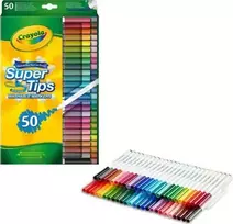„Crayola Super Tips“ plaščiakampiai flomasteriai vaikams, nuplaunami, 50 vnt.