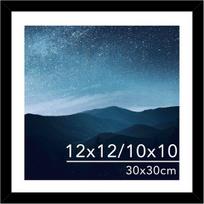 12x12 nuotraukų rėmelis su paspartu 30x30cm paveikslams juodas 1 vnt