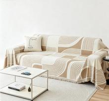 Boho sofos užtiesalas šenilinis skalbiamas chaki 1 vnt