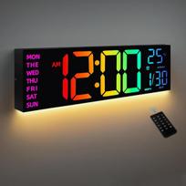 16,2" skaitmeninis laikrodis, LED, temperatūra, data, DST, nakties šviesa, automatinis ryškumas