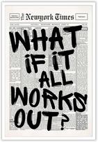 Retro juodai baltas spaudos plakatas „What If It All Works Out“, 1