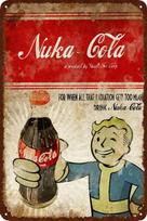 Nuka Cola metalinis plakatas sienai, barui, garažui, virtuvei, 8x12 colių, 1