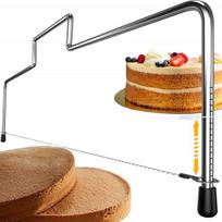 Reguliuojamas torto pjaustytuvas su dviem dantytais pjovimo vielomis, 30 cm