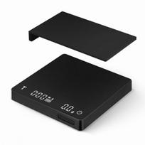 Virtuvinės svarstyklės Mini kavos svoris su laikmatu – Atkraunamas svoris 2kg/0.1g tikslumas su gravitaciniu jutimu, juoda spalva