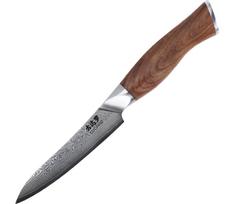 Gudaro - Damasko plieno universalus virtuvinis peilis TAKUMI 5", ilgis 12,5 cm,riešutmedis