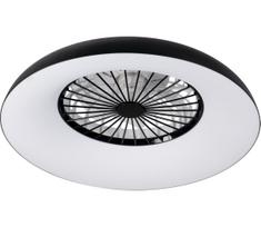 Kanlux 46371 - LED RGBW reguliuojamas šviestuvas su ventiliatoriumi PLAVE PAN LED/48W/230V CCT juodas + nuotolinis pultas