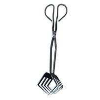 Heavy Duty Iron Fire Pit Tongs Metal Clamp for Charcoal and Firewood Handling Ideal for Camping and Outdoor Activity