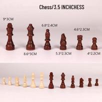 Brangdy Solid Wood 3.5-inch Chess Pieces