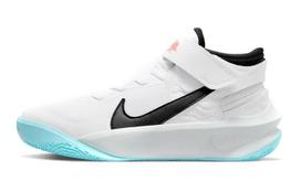 Nike Team Hustle D10 FlyEase GS 'White Black Blue' 36