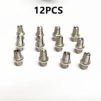 Bicycle Pedal Spikes 12PCS/20PCS  Anti-Skid Steel Studs M4 Threading Bolts Pin Nail for Cycle Pedals Bike Accessories silver-12PCS