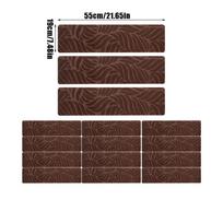 Staircase Step Treads Peel And Stick Wooden Steps Treads 15 Pieces Non-Skid Safety Rug Stair Protector Runner For Kids Pets Dogs 55x19cm ruda