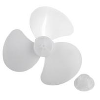 16 colių plastikinis ventiliatoriaus sparnas, 3 mentės, su veržlės dangteliu, mažai triukšmingas, buitinis ventiliatoriaus sparnas, skirtas pastatyti ant stovo, grindų, sienos / stalo ventiliatoriui balta
