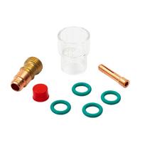 7PCS TIG Welding Torch Kit with For Stubby Gas Lens and #12 Glass Cup for WP-17 WP-18 WP-26 Air-Cooled Torch Systems China Mainland