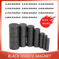 Circular Magnets Dia 14mm 15mm 16mm 17mm 18mm 20mm Ferrite Ordinary Magnet  Black Magnet Crafts Magnet Fridge Sticker DIY 5PCS