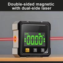 Magnetic Laser Inclinometer Digital Electronic Level Instrument Digital Angle Measuring Protractor Hand Tools For Woodworkin Two-sided Magnetic