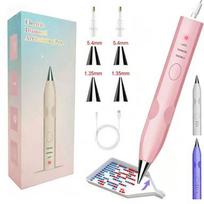 Adjustable Suction Electric Diamond Painting Pen Wireless Vacuum Pump Tool with Multiple Power Settings for Precision Crafting and Art Projects One Size rožinė