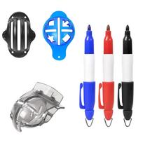 Golf Ball Marker and Line Drawing Tool Set with Multiple Stencil Patterns and 3 Refillable Markers for Precision Alignment on Greens