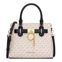 MICHAEL KORS Hamilton Japan Limited Brand Logo Classic Coated Canvas Handbag Small Women's Vanilla and Black juoda