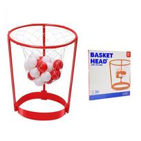 Interactive Head Basketball Game Set with Adjustable Hoop and 20 Soft Balls for Indoor Outdoor Family Fun and Group Play Activities