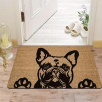 Funny Chihuahua Doormat -No Need to Knock We Know You're Here Design Non-Slip Machine Washable Entry Mat for Front Door, Kitch 40x60cm