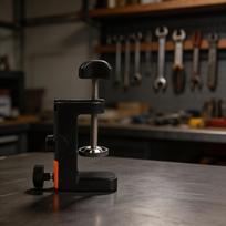 Versatile Desktop Mounting Bracket Table C-Clamp Reinforced Solid Plastic Base 2-in-1 Dual Tube Holes Adjustable Screw Clamp China Mainland