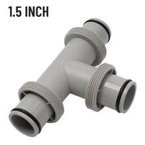 Plastic Hose Adapter Replacement for Intex 1 5in Tee T Joint Pool Part with Rubber O Rings and Weather Resistant Design China Mainland