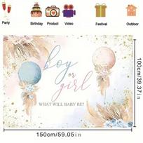 Boy or Girl  Gender Reveal Backdrop Photography Background 47.2x31.5inch/120*80cm