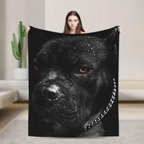 Cane Corso Flannel Blanket  Soft Throw Blanket for Couch Chair Airplane Travel Fluffy Bedspread Sofa Bed Cover 130x150cm