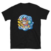 Santa Surfing Surfer Santa Claus Adult Sarcastic Humor T-Shirt S įvairiaspalvis