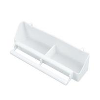 1/2/3Pcs Bird Feeder White Parallel Bars Bird Food Box White Pigeon Parrot Double Cup Feeder Quail Long Feeding Trough 2Pcs balta