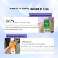 Dr. Ya SD Baking Soda Whitening Mouthwash 300ml spalva