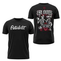 Peterbilt T-Shirt, Skeleton Blood Sweat and Gears Graphic, Big Rig Semi Truck Gr S įvairiaspalvis