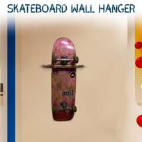 Wall Mounted Skateboard Rack Multi Layered Wooden Organizer for Home and Office Storage Display Stand One Size