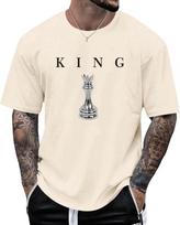 Men's King Chess Shirt Graphic Tees Designer Printed T Shirts for Men Urban Letter T-Shirt Streetwear S įvairiaspalvis