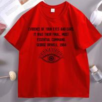 1984 Orwell Quote Tee Retro Short Sleeve Cotton TShirt Unisex Women Causal Soft Oneck T Shirts Comfortable Male Clothing S