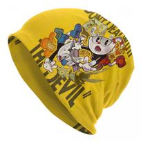 Cuphead And MugUnisex Caps Shooting Game Cuphead Cool Adult Outdoor Skullies Beanies Hat Summer Warm Head Wrap Bonnet Hats One Size