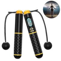 Adjustable Digital Weighted Jump Rope Cordless Skipping Rope for Home Workout Fitness Training Women Men