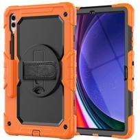 For Samsung Galaxy TAB S9/S9 Plus/S9 Ultra 2023 Military Grade Shockproof Protector Silicone Cover Case with Pen Holder & Strap Tab S9 Ultra 14.6 oranžinė