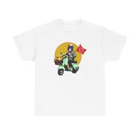 Cool Cimpanzee on a Vespa - Unisex Heavy Cotton Tee S įvairiaspalvis