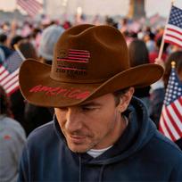 Casual Retro Style Anniversary Print Cowboy Hat Unisex Western Wide Brim Hat Adjustable Size Durable Material Classic Design One Size ruda