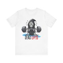 Grim Reaper Deadlift T-Shirt, Fitness Workout Tee, Powerlifting Shirt, Halloween S įvairiaspalvis