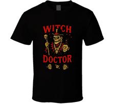 Witch Doctor T Shirt Retro Voodoo Skull Horror Tee Gothic Halloween Unisex S-5XL S įvairiaspalvis