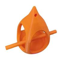 Hollow Drop Outside Bird Feeder with Perch Weather-proof Outdoor Garden Patio Yard Hanging Bird Feeding Bowl oranžinė
