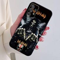 Band D-Def Leppard Phone Case For Samsung S24,21,22,23,30,Ultra,20,Plus,Note,10,9,5G Black soft silicone case Samsung S25