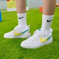Nike Court Burrow Synthetic Leather Low top Skateboard Shoes Kids' 36