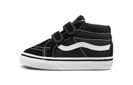 Vans SK8 Hook and loop High top Skateboard Shoes Black Baby VN00018W6BT 23.5