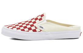 Vans Slip on Mules Low top Skateboard Shoes Unisex Red White Plaid VN0004KTTLF1 40.5
