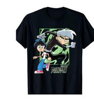 Danny Phantom Cartoon T-Shirt Mens Womens Tees Top Black Cotton Tee All Sizes S to 5XL L