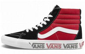 Vans SK8 HI Sidewall Logo Black Racing Red Suede Skate Shoes 'Black Racing Red' VN0A4BV6SXX 36