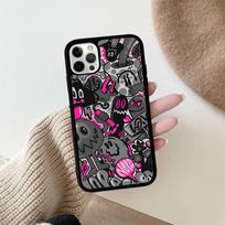 Cool Black Graffiti For iPhone 11 12 13 14 15 16 17 Pro Max Plus TPU+PC Shockproof Back Phone Cases iPhone 17 Air